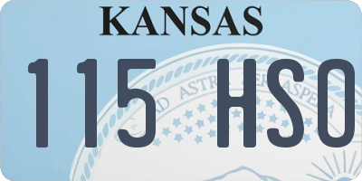 KS license plate 115HSO