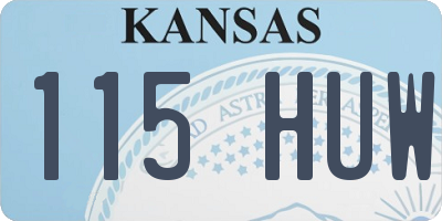 KS license plate 115HUW