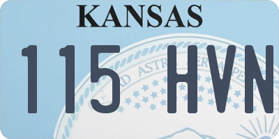 KS license plate 115HVN