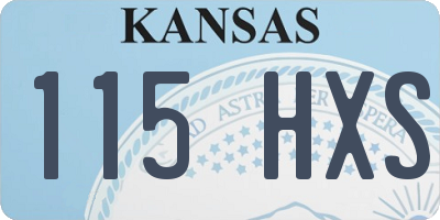 KS license plate 115HXS