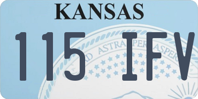 KS license plate 115IFV