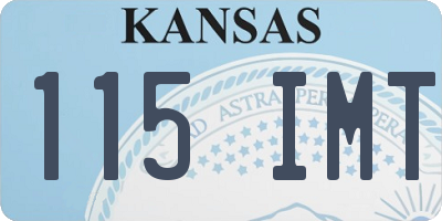 KS license plate 115IMT