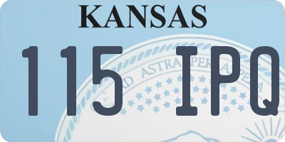 KS license plate 115IPQ