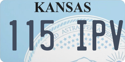 KS license plate 115IPV