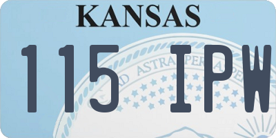 KS license plate 115IPW