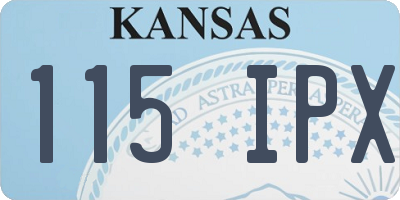 KS license plate 115IPX