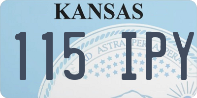 KS license plate 115IPY