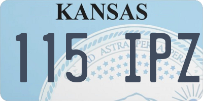 KS license plate 115IPZ