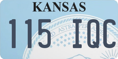 KS license plate 115IQC