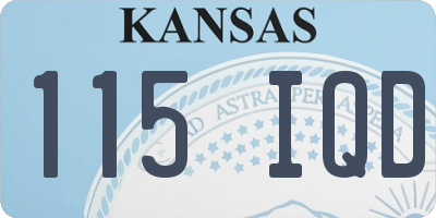 KS license plate 115IQD