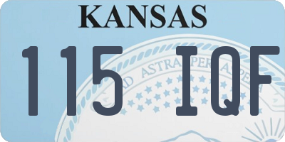 KS license plate 115IQF