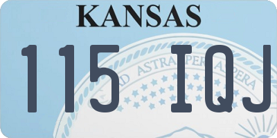 KS license plate 115IQJ
