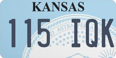 KS license plate 115IQK