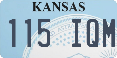 KS license plate 115IQM