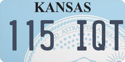 KS license plate 115IQT