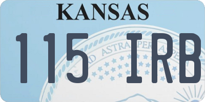 KS license plate 115IRB