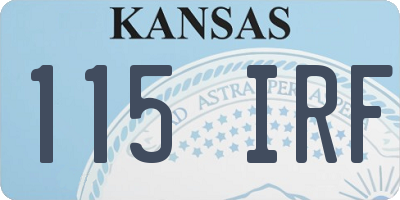 KS license plate 115IRF