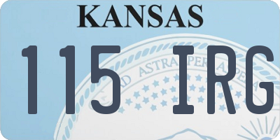 KS license plate 115IRG