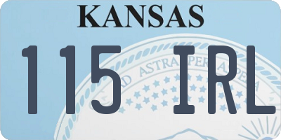 KS license plate 115IRL