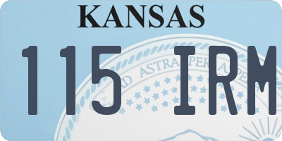 KS license plate 115IRM