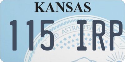 KS license plate 115IRP