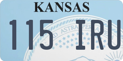 KS license plate 115IRU