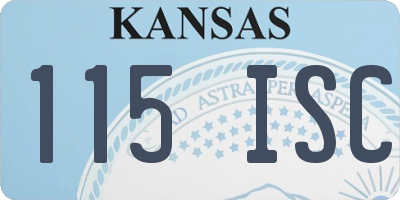 KS license plate 115ISC