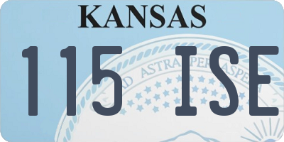 KS license plate 115ISE
