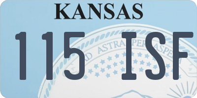 KS license plate 115ISF