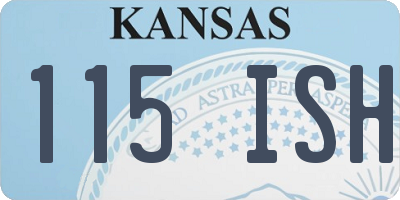 KS license plate 115ISH