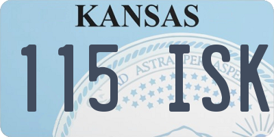KS license plate 115ISK