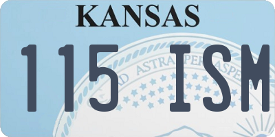 KS license plate 115ISM