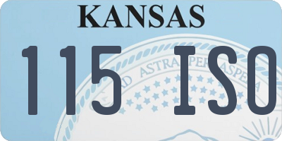 KS license plate 115ISO