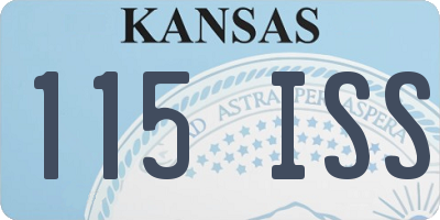 KS license plate 115ISS