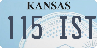 KS license plate 115IST