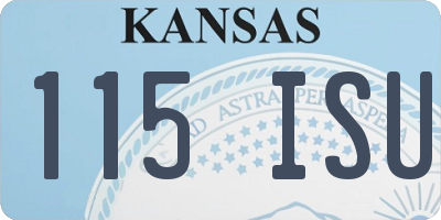 KS license plate 115ISU