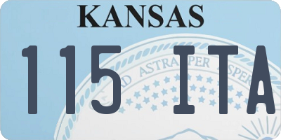 KS license plate 115ITA