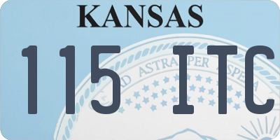 KS license plate 115ITC