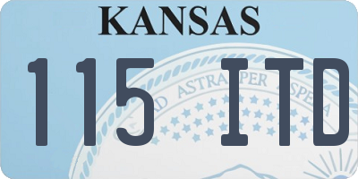 KS license plate 115ITD