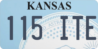 KS license plate 115ITE