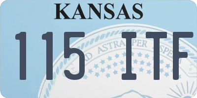 KS license plate 115ITF