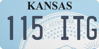 KS license plate 115ITG