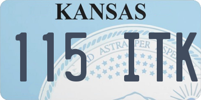 KS license plate 115ITK