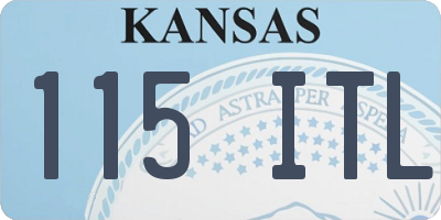 KS license plate 115ITL