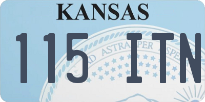 KS license plate 115ITN
