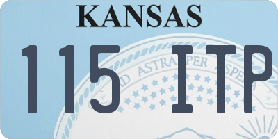KS license plate 115ITP
