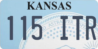 KS license plate 115ITR