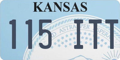 KS license plate 115ITT