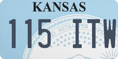 KS license plate 115ITW