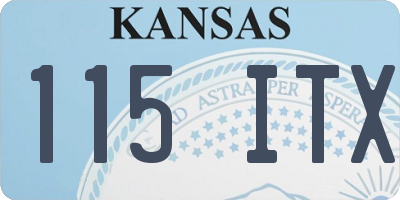 KS license plate 115ITX